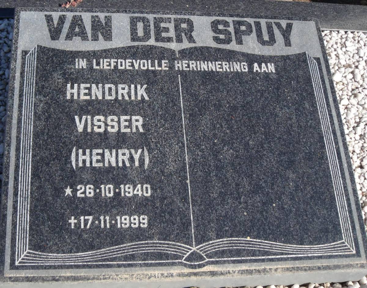 SPUY Hendrik Visser, van der 1940-1999