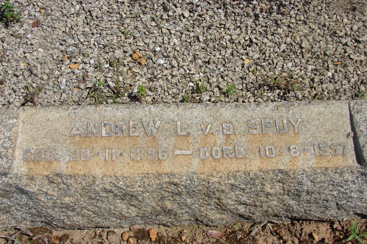 SPUY Andrew L., V.D. 1896-1957