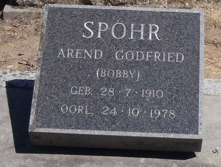 SPOHR Arend Godfried 1910-1978