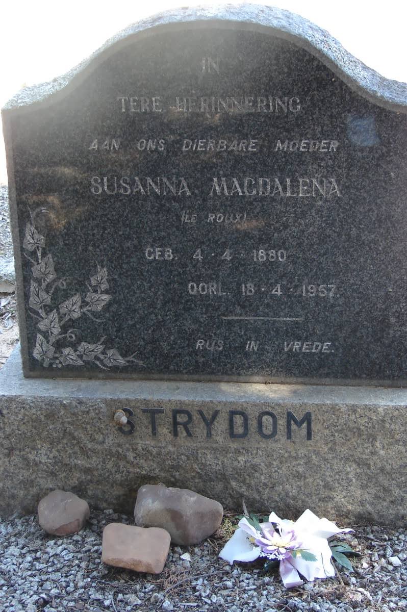 STRYDOM Susanna Magdalena nee LE ROUX 1880-1957