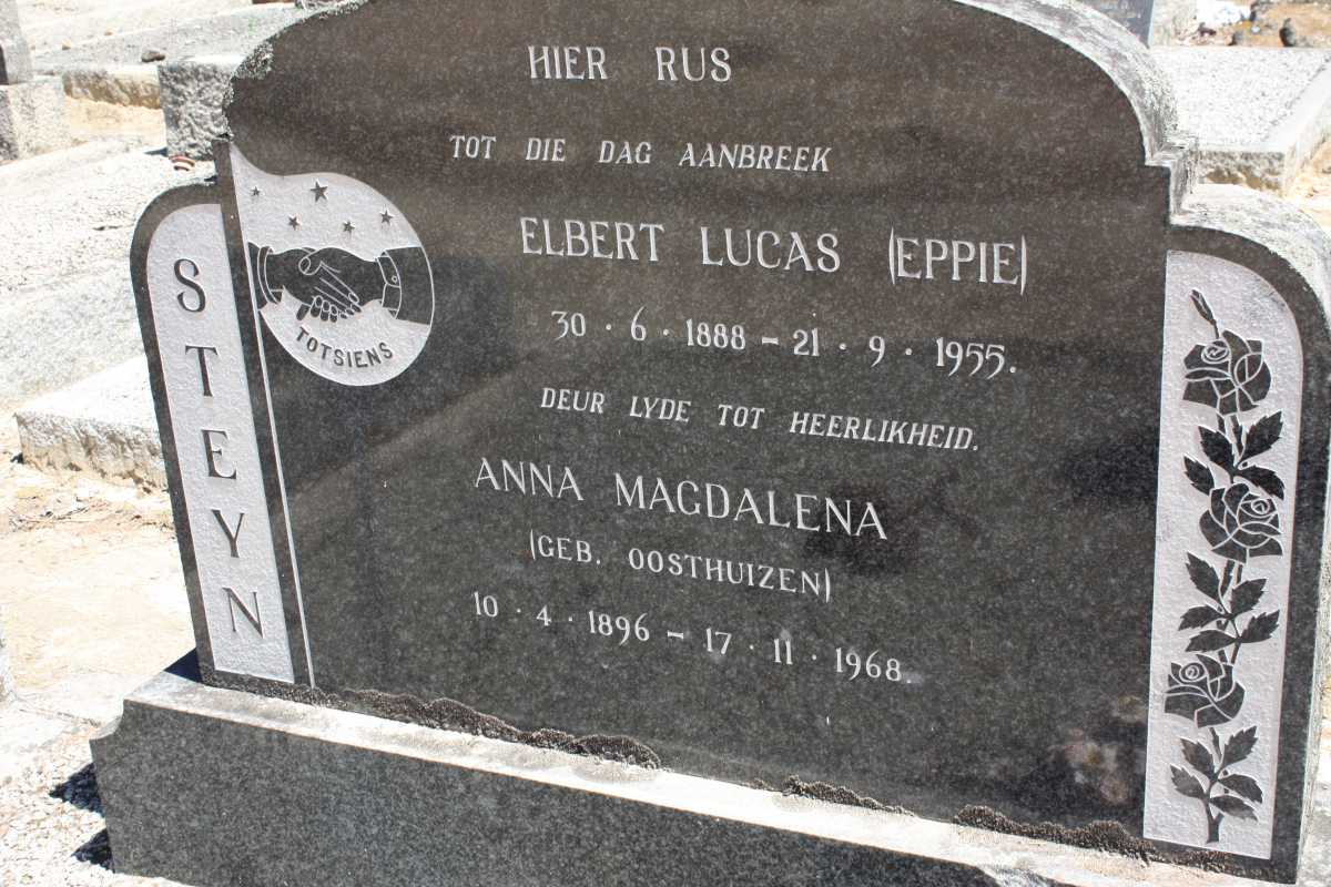 STEYN Elbert Lucas 1888-1955 & Anna Magdalena OOSTHUIZEN 1896-1968