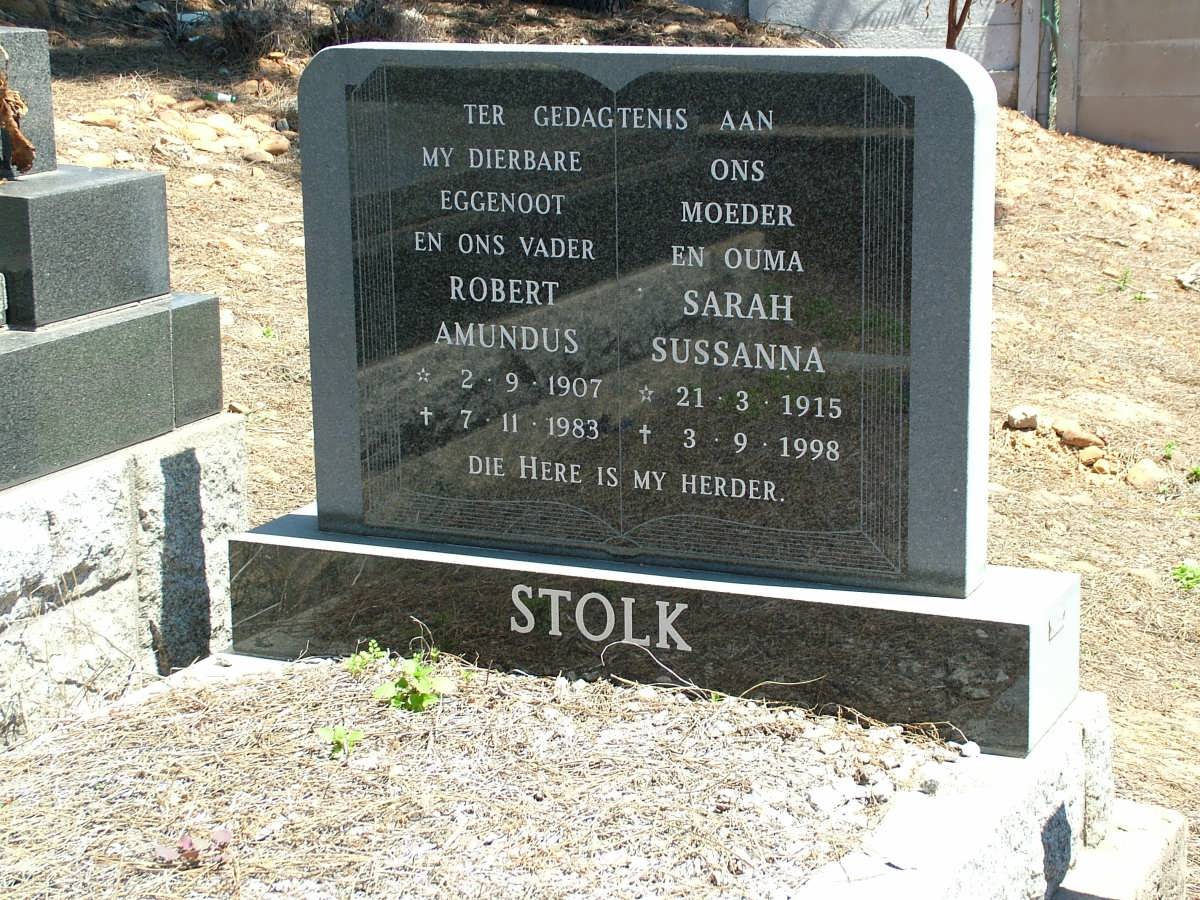 STOLK Robert Amundus 1907-1983 & Sarah Sussanna 1915-1998