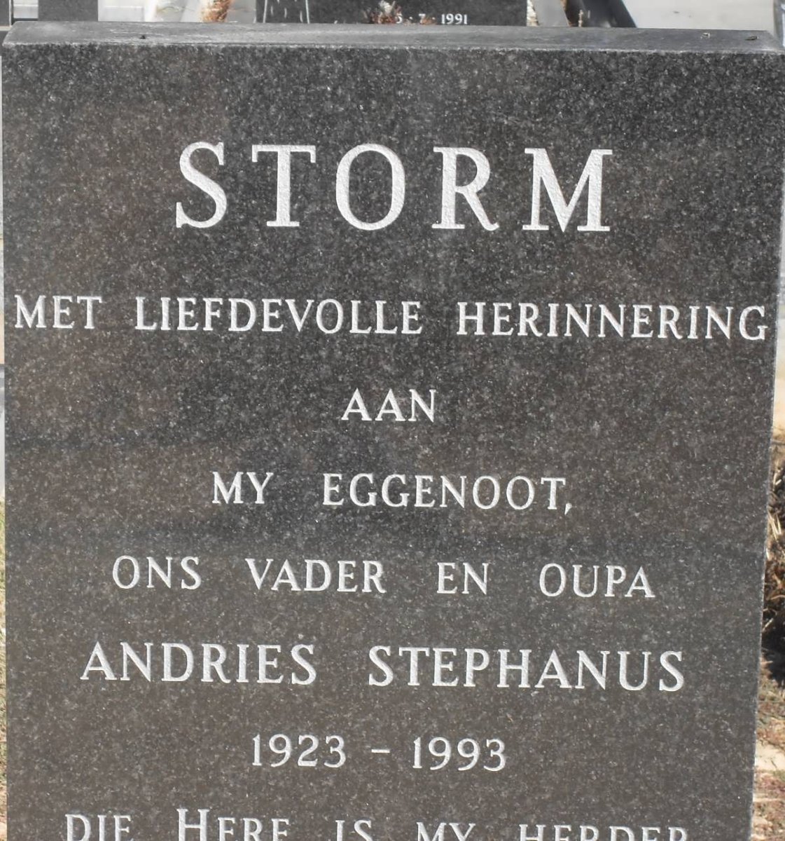 STORM Andries Stephanus 1923-1993