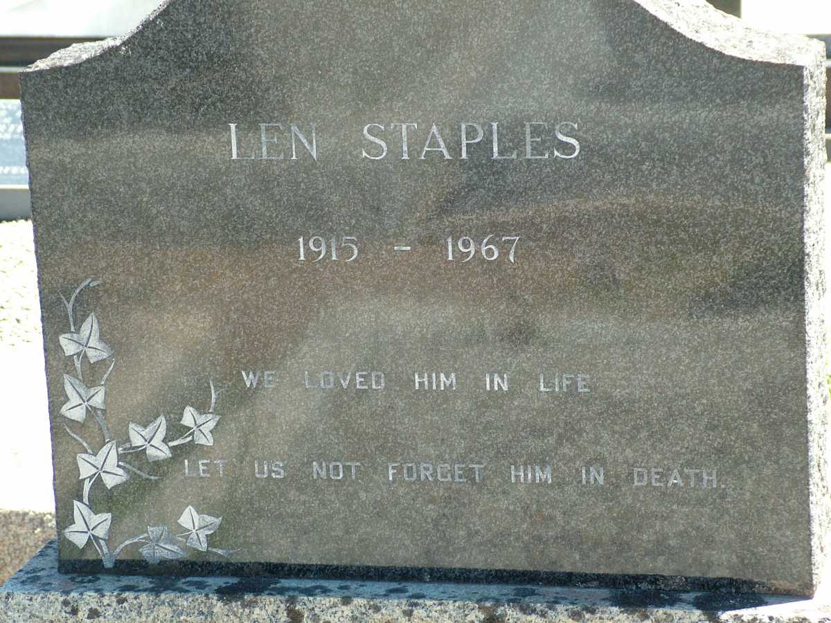 STAPLES Len 1915-1967