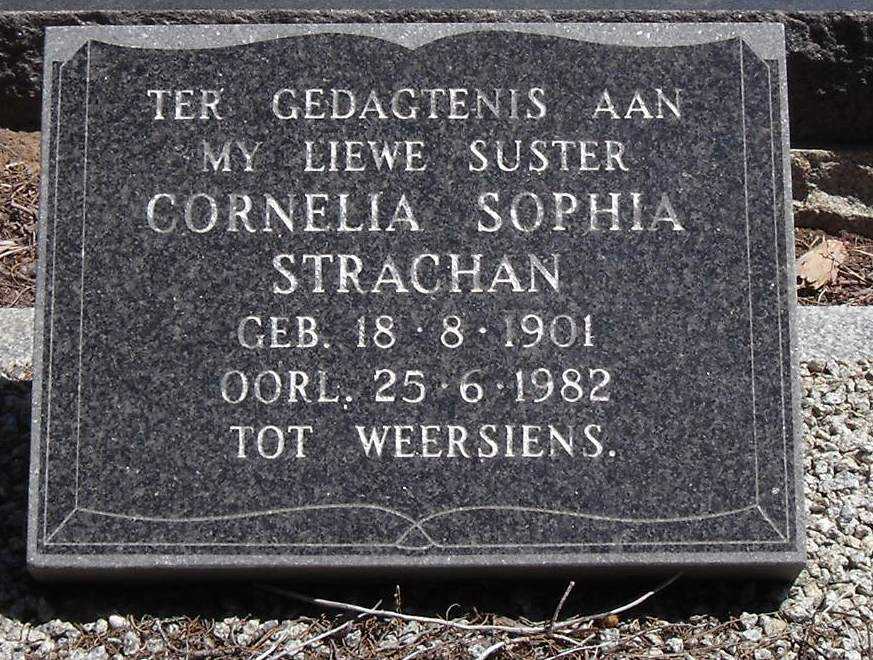 STRACHAN Cornelia Sophia 1901-1982
