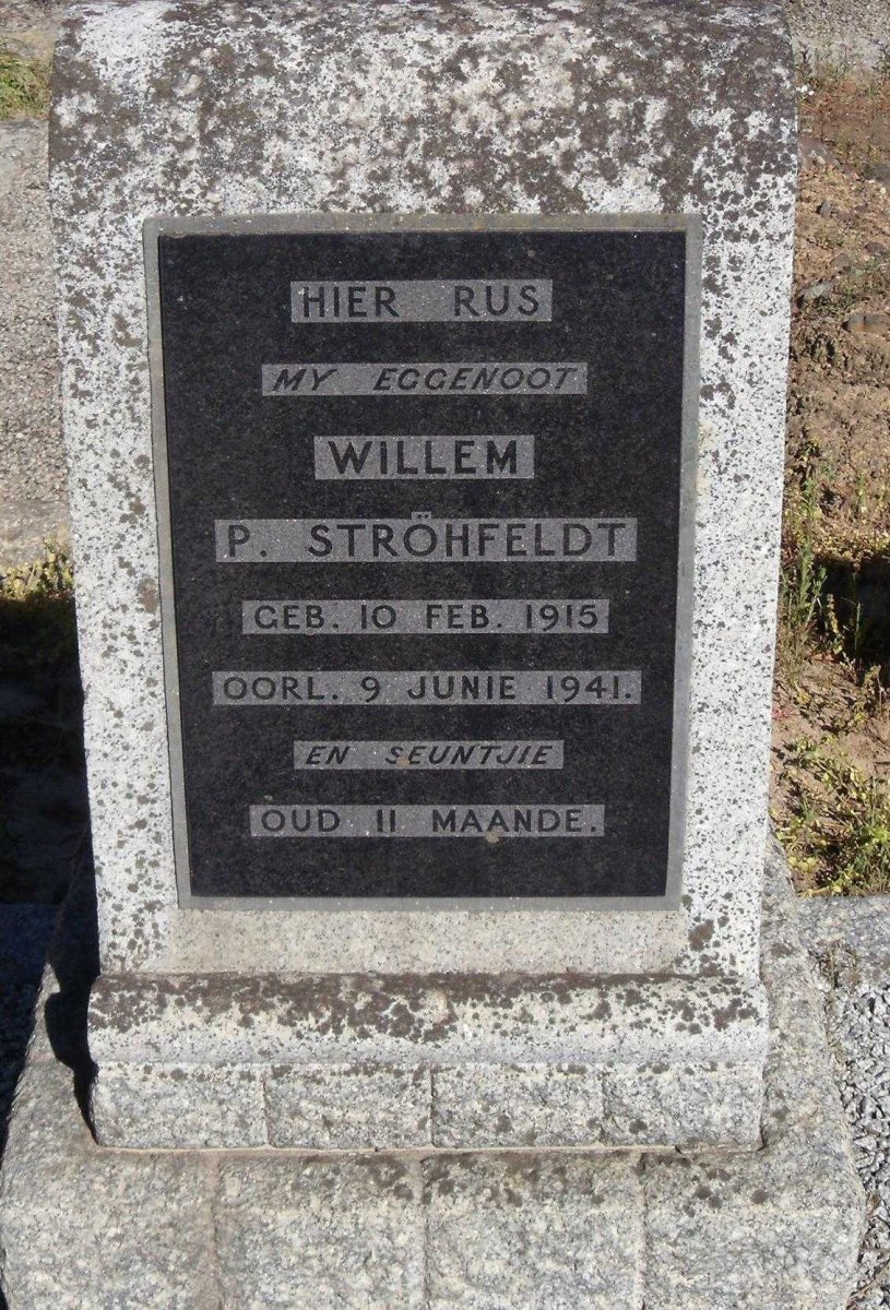 STROHFELDT Willem P. 1915-1941