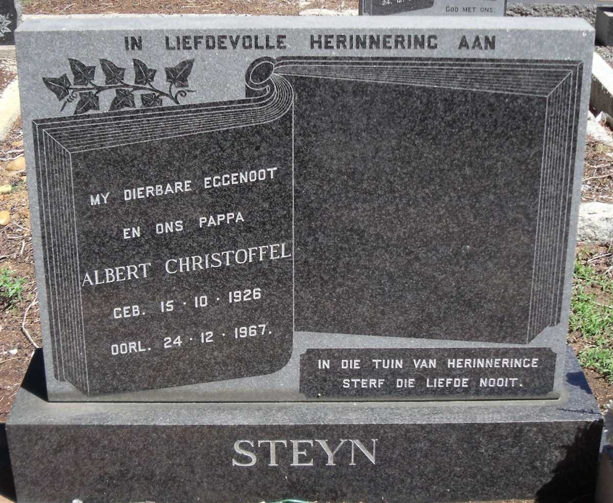 STEYN Albert Christoffel 1926-1967