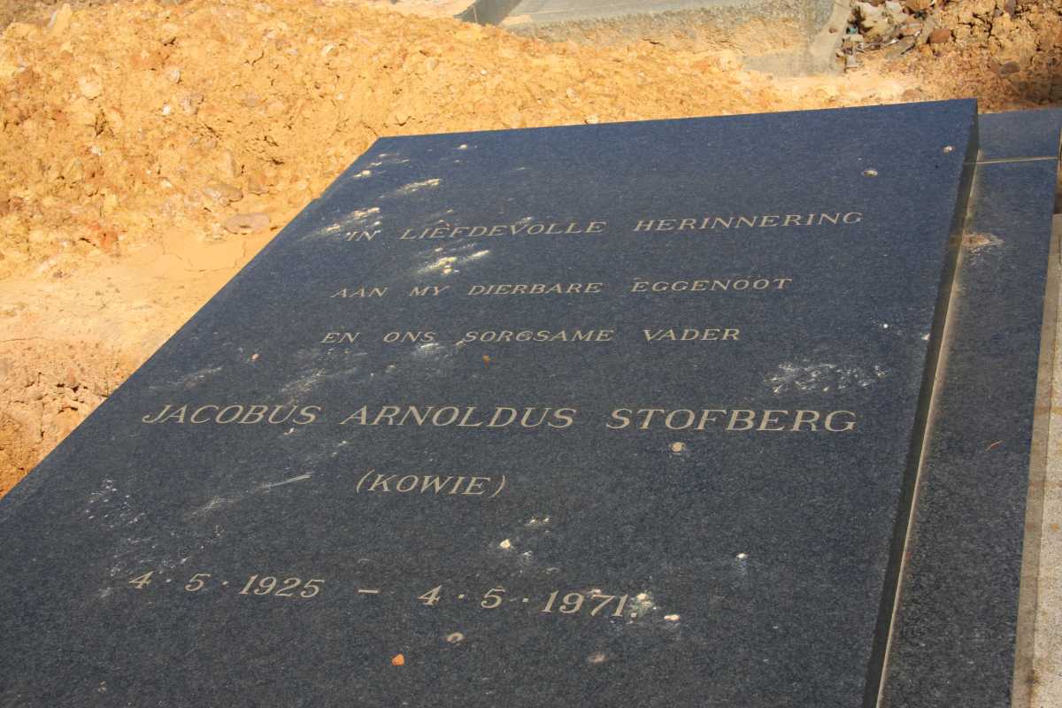 STOFBERG Jacobus Arnoldus 1925-1971