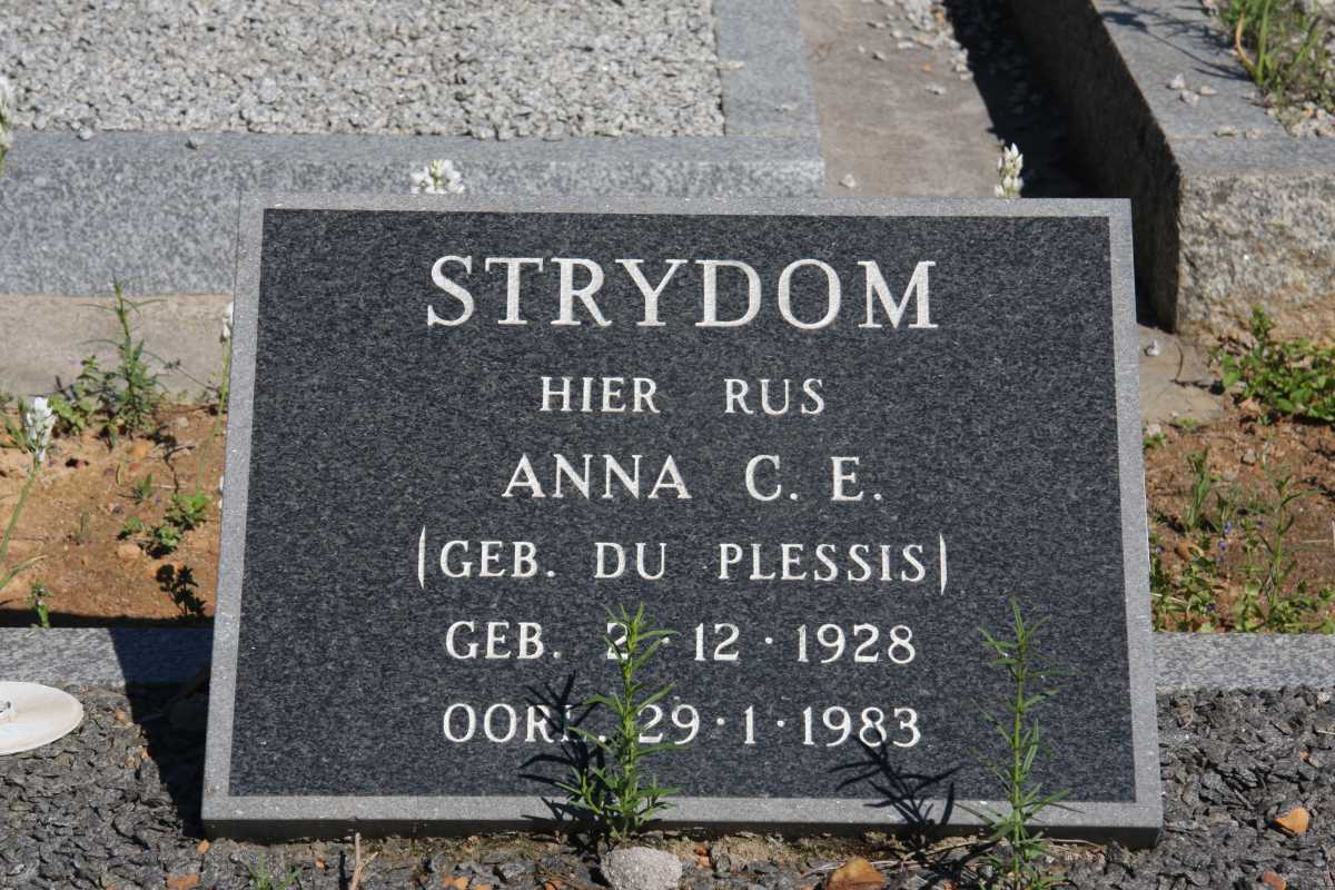 STRYDOM Anna C.E. nee DU PLESSIS 1928-1983