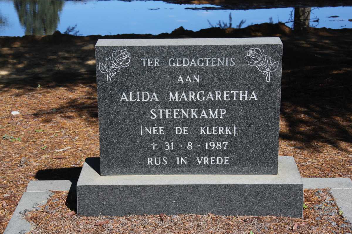 STEENKAMP Alida Margaretha nee DE KLERK -1987