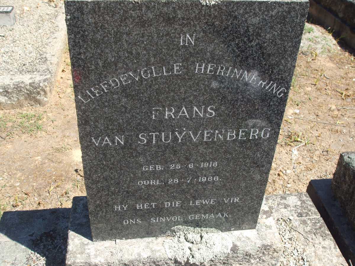 STUYVENBERG Frans, van 1916-1966