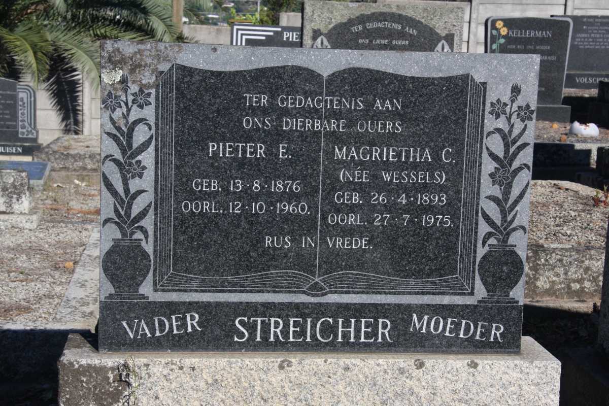 STREICHER Pieter E. 1876-1960 & Magrietha C. WESSELS 1893-1975