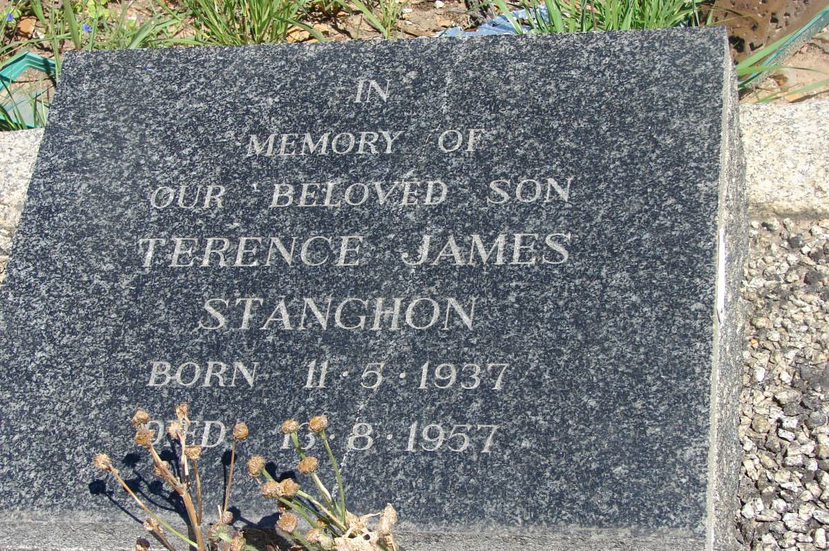 STANGHON Terence James 1937-1957