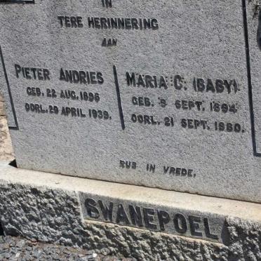SWANEPOEL Pieter Andries 1896-1939 & Maria C. 1894-1980