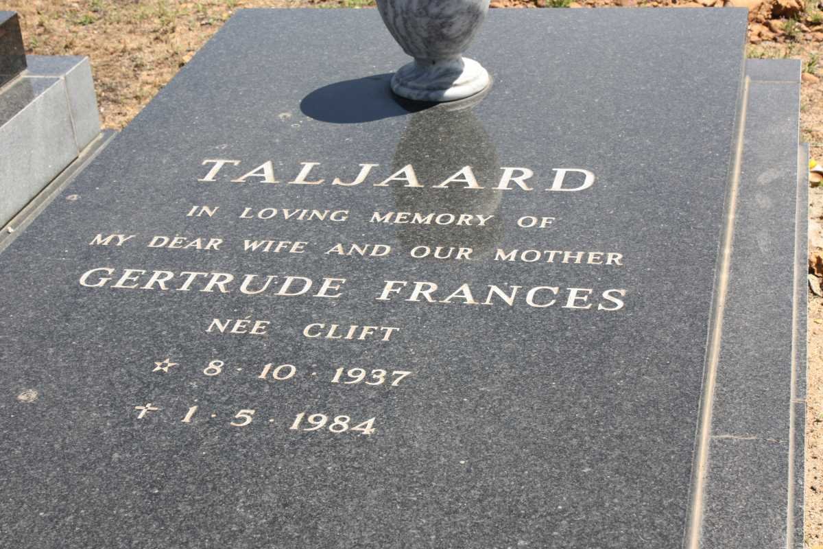TALJAARD Gertrude Frances nee CLIFT 1937-1984