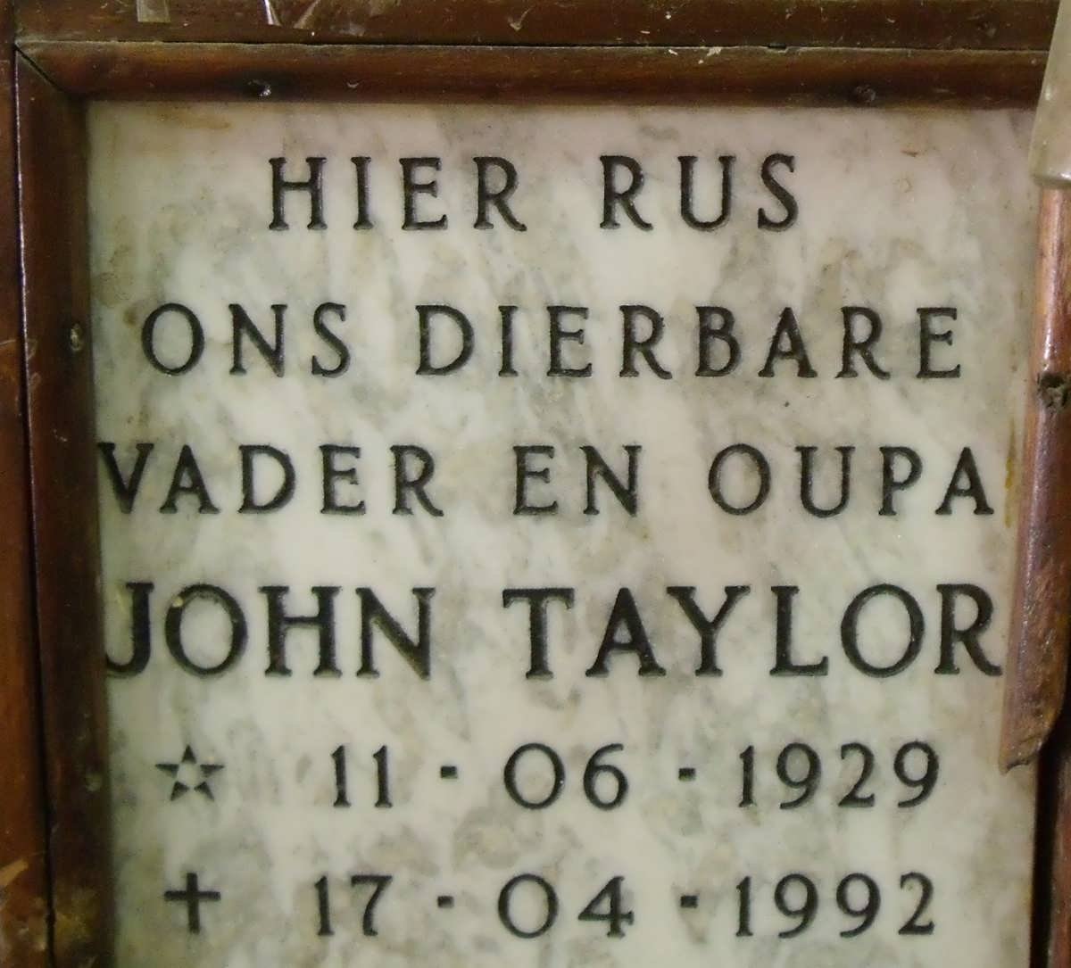 TAYLOR John 1929-1992