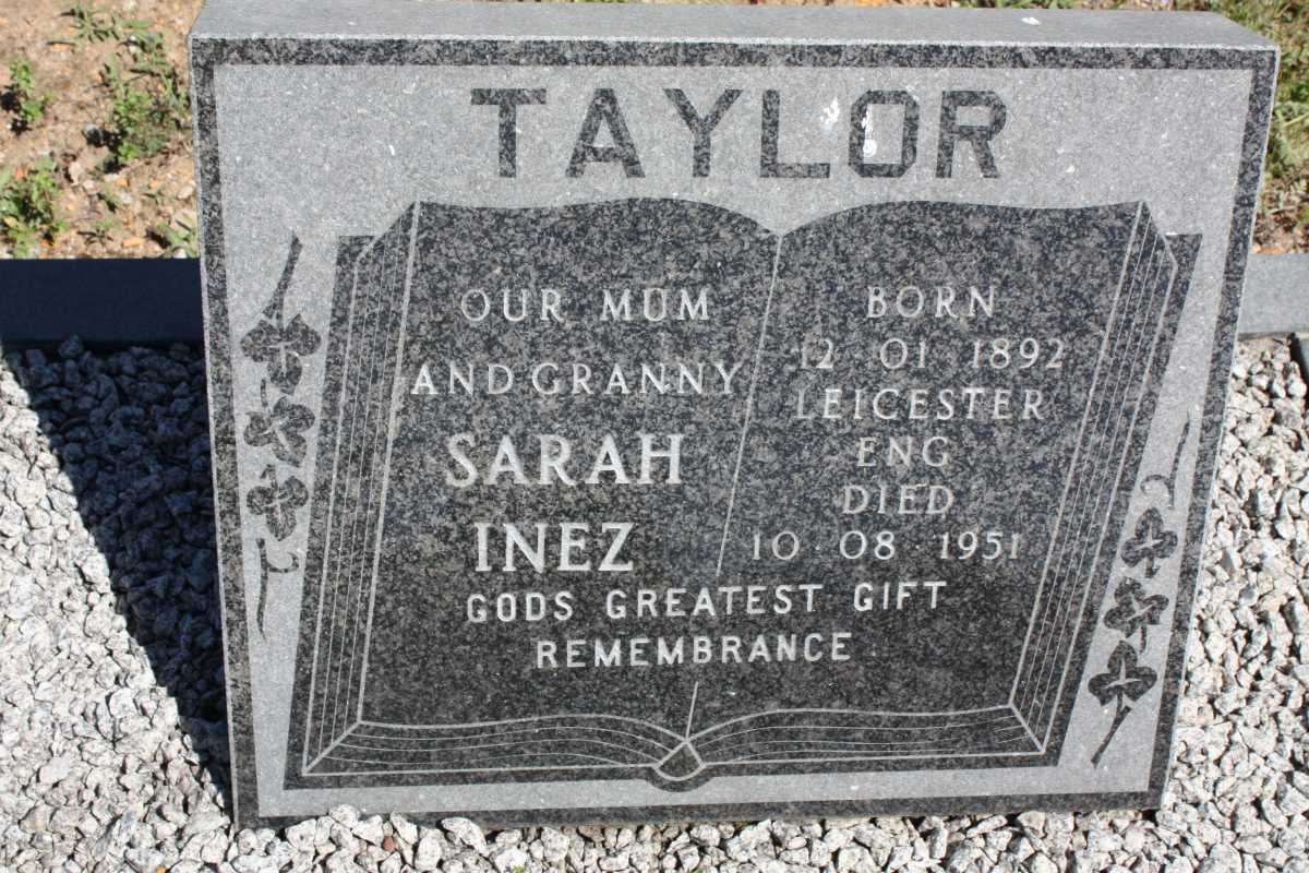 TAYLOR Sarah Inez 1892-1951