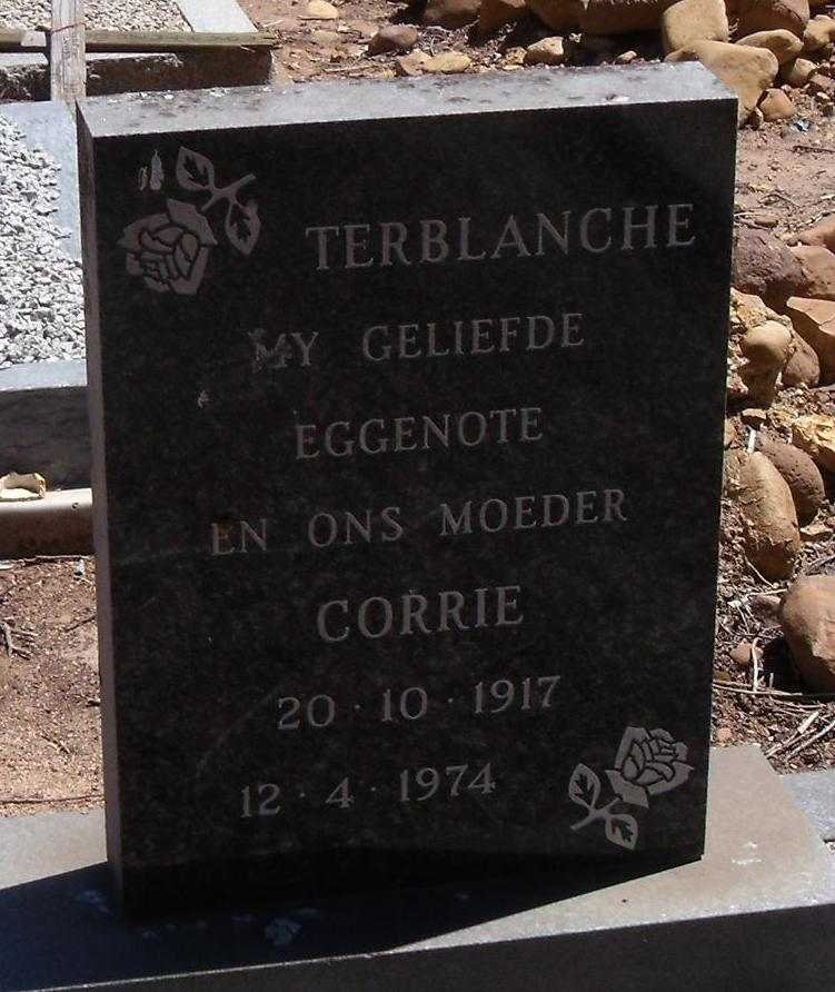 TERBLANCHE Corrie 1917-1974