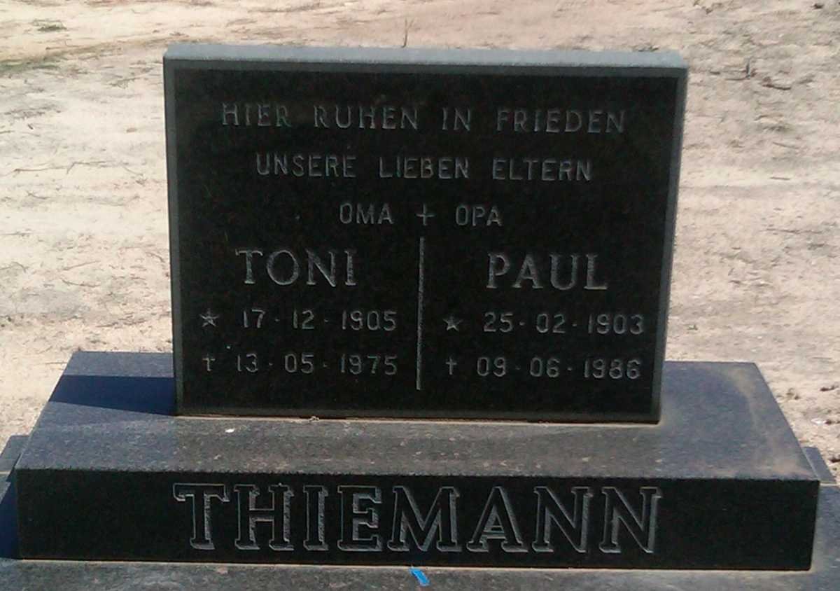 THIEMANN Paul 1903-1986 &amp; Toni 1905-1975