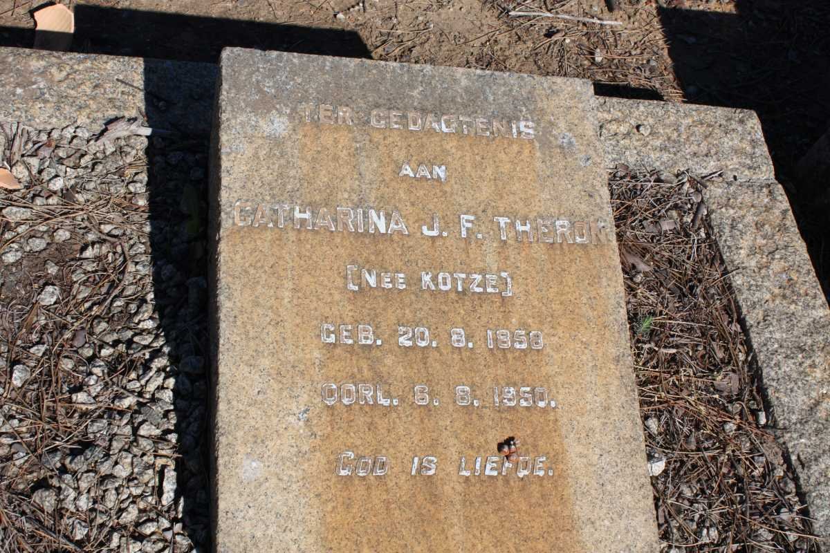 THERON Catharina J.F. nee KOTZE 1858-1950