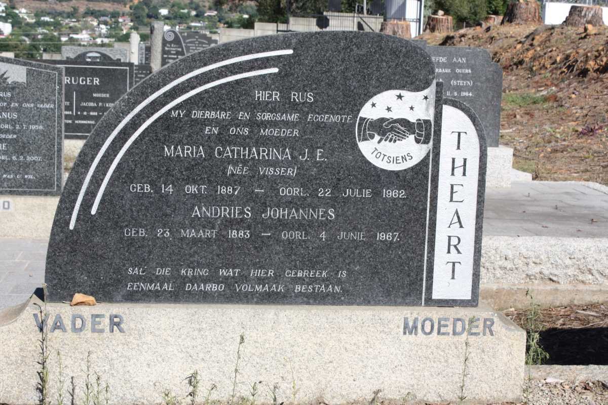 THEART Andries Johannes 1883-1967 &amp; Maria Catharina J.E. VISSER 1887-1962