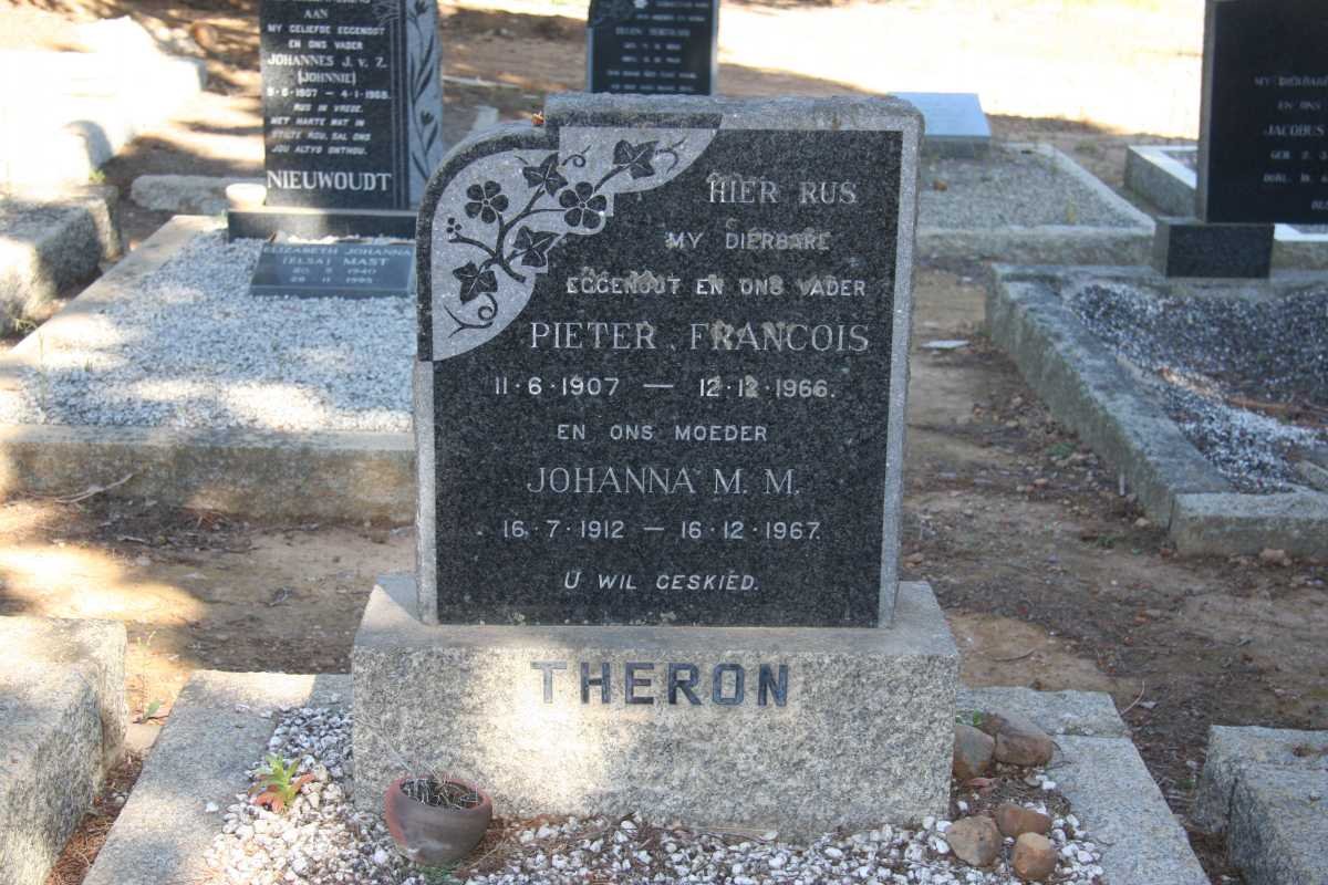 THERON Pieter Francois 1907-1966 &amp; Johanna M.M. 1912-1967