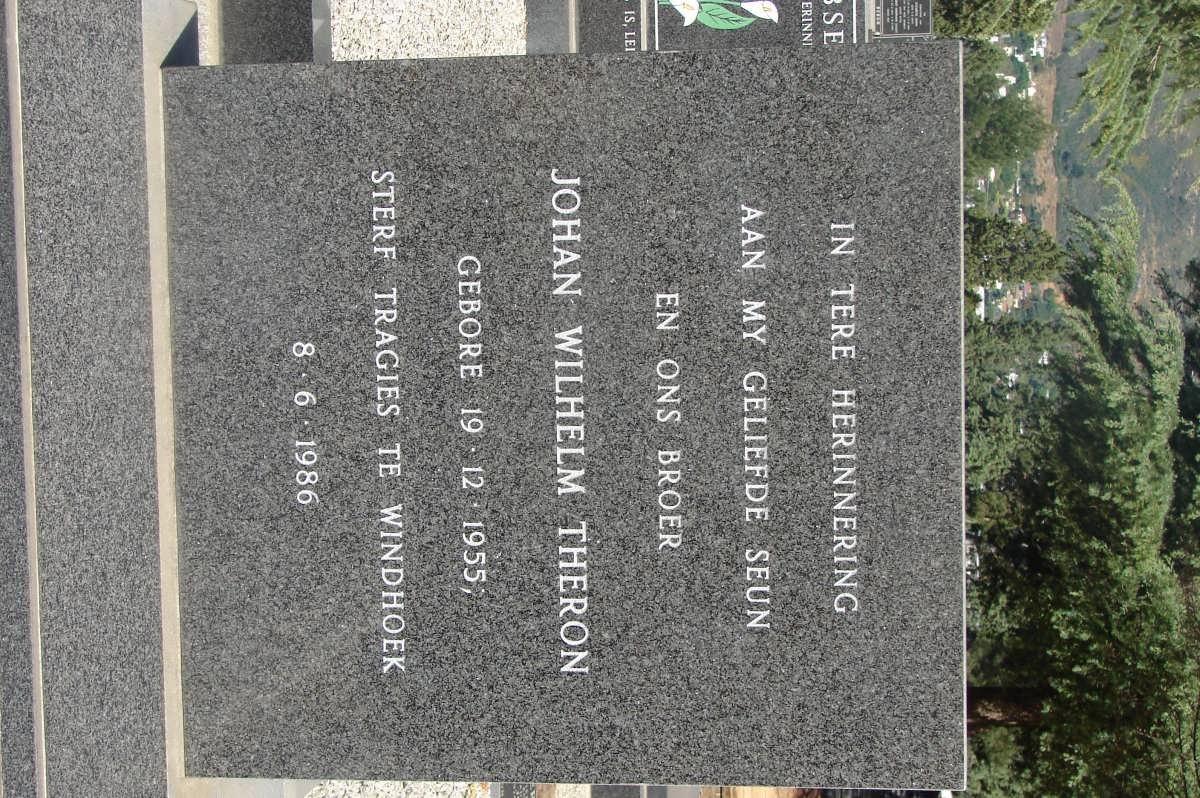 THERON Johan Wilhelm 1955-1986