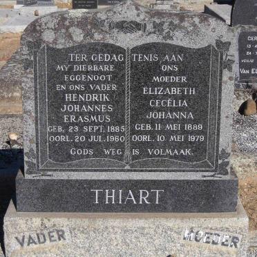 THIART Hendrik Johannes Erasmus 1885-1960 &amp; Elizabeth Cecelia Johanna 1889-1979