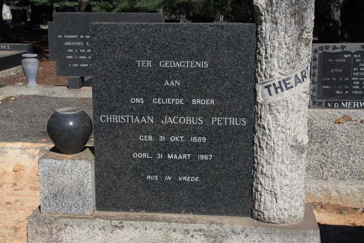 THEART Christiaan Jacobus Petrus 1889-1967