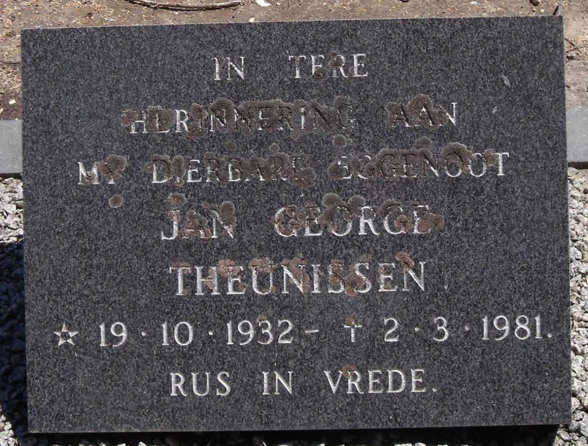 THEUNISSEN Jan George 1932-1981