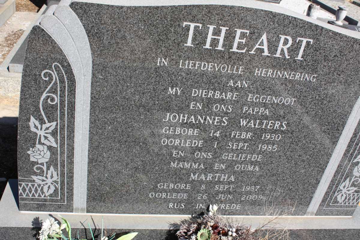 THEART Johannes Walters 1930-1985 &amp; Martha 1937-2009