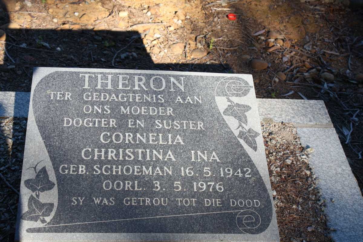 THERON Cornelia Christina Ina geb SCHOEMAN 1942-1976