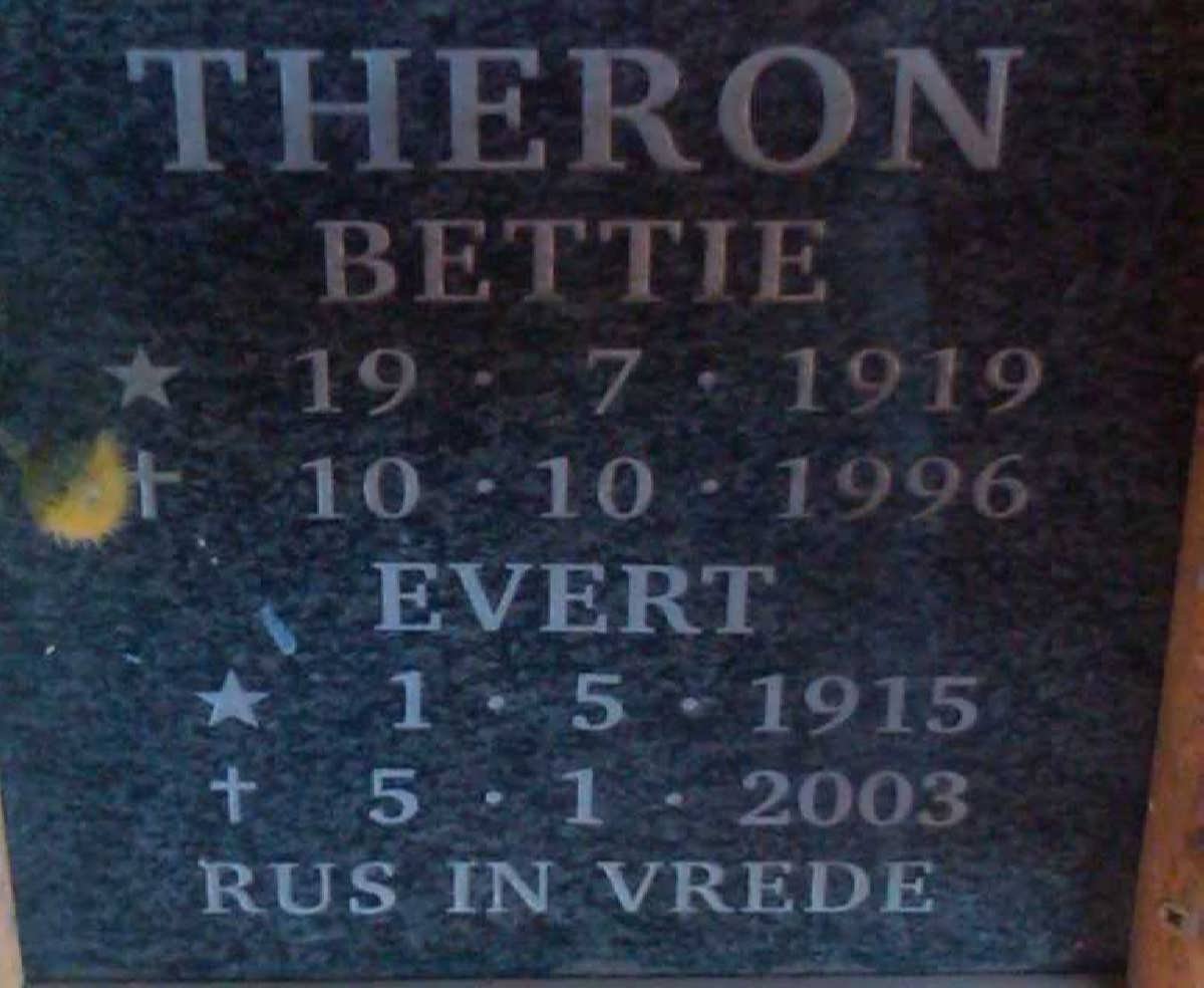 THERON Evert 1915-2003 &amp; Bettie 1919-1996