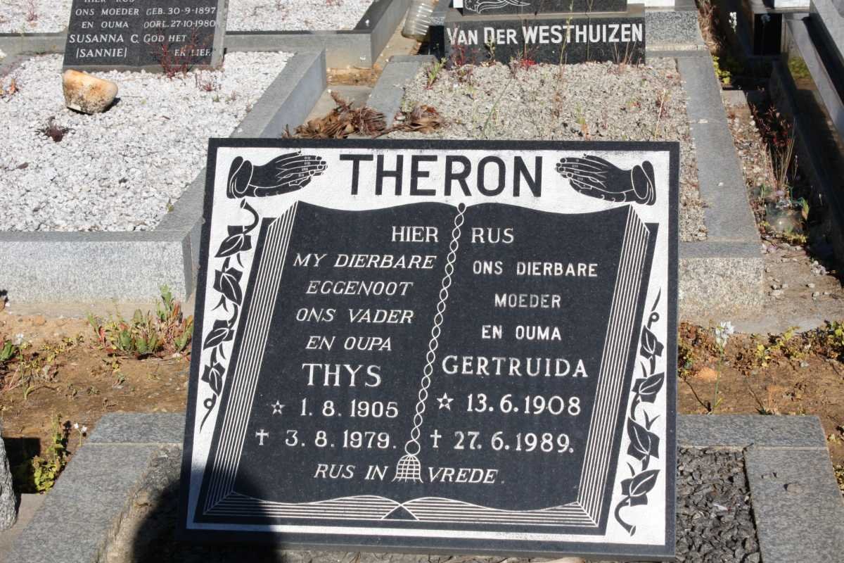 THERON Thys 1905-1979 &amp; Gertruida 1908-1989