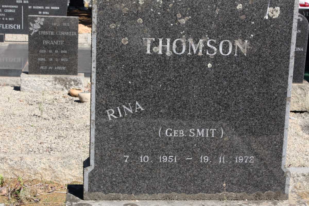 THOMSON Rina nee SMIT 1951-1972
