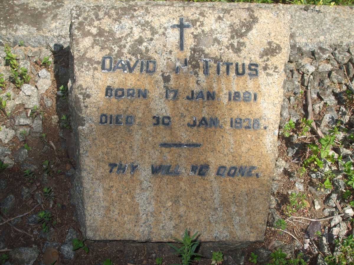 TITUS David N. 1891-1938