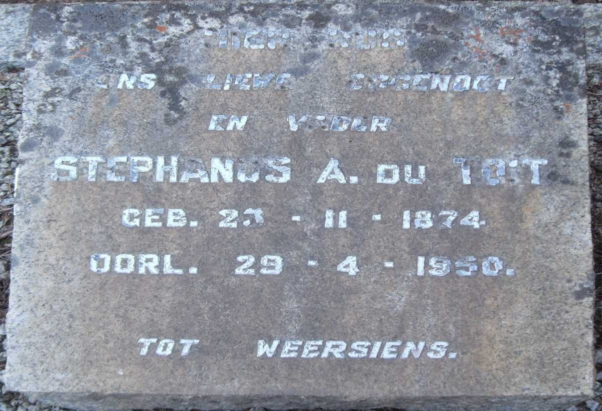 TOIT Stephanus A.,du 1874-1950