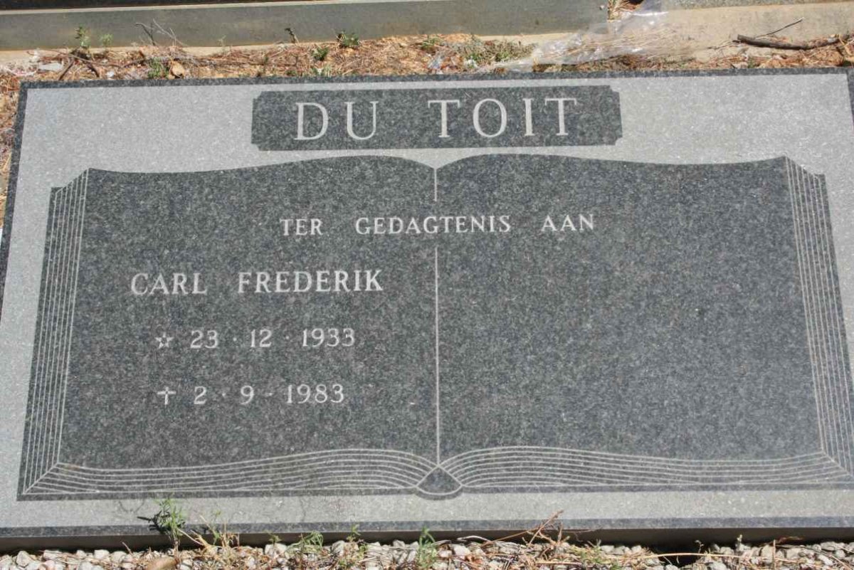 TOIT Carl Frederik, du 1933-1983
