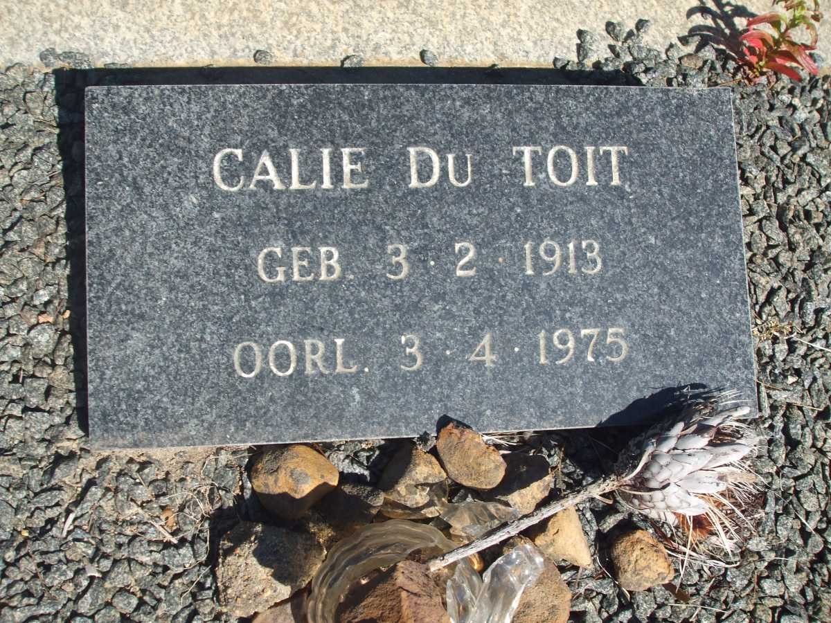 TOIT Calie, du 1913-1975