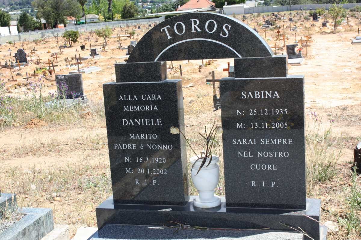 TOROS Daniele 1920-2002 :: TOROS Sabina 1935-2005