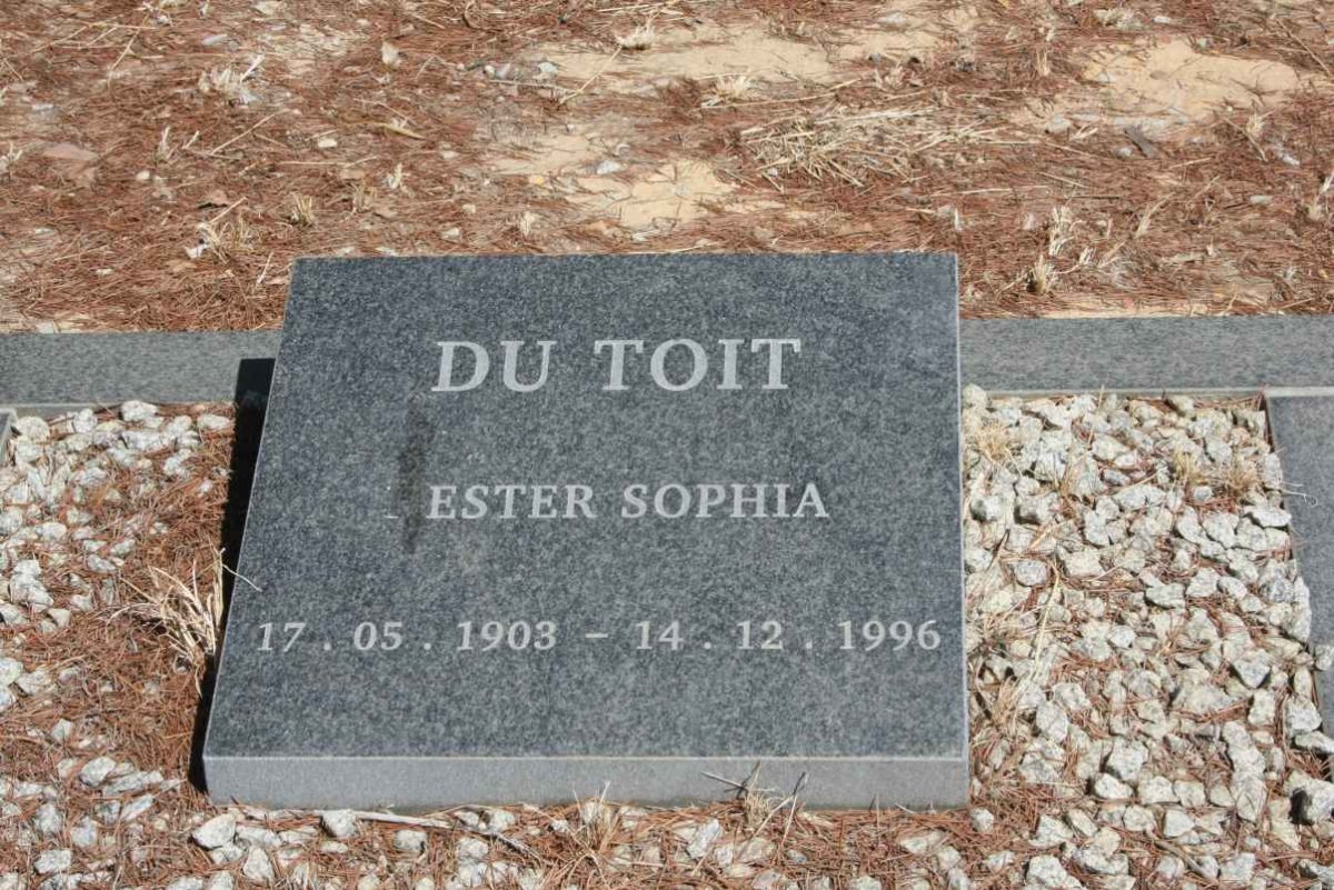 TOIT Ester Sophia, du 1903-1996