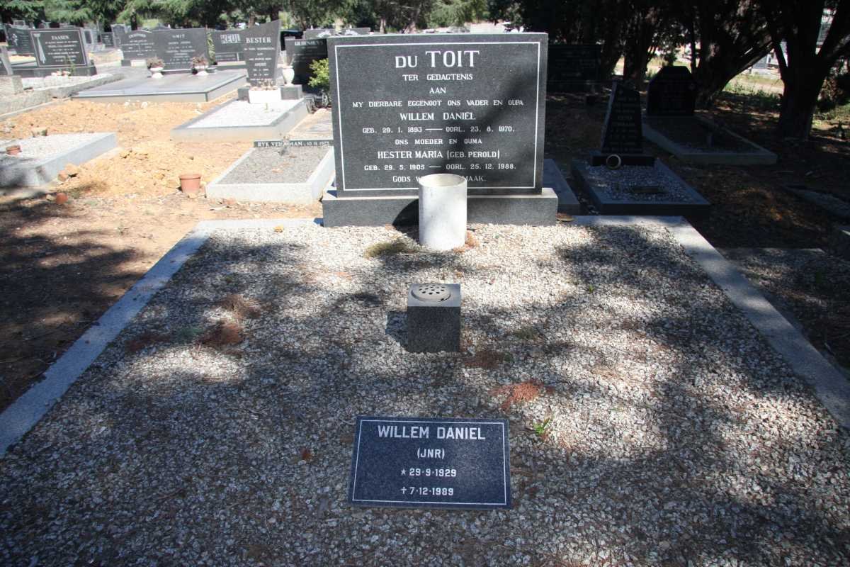 TOIT Willem Daniel, du 1893-1970 &amp; Hester Maria PEROLD 1905-1988 :: DU TOIT Willem Daniel 1929-1989