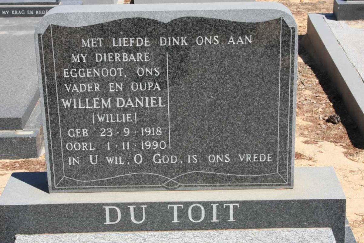 TOIT Willem Daniel, du 1918-1990