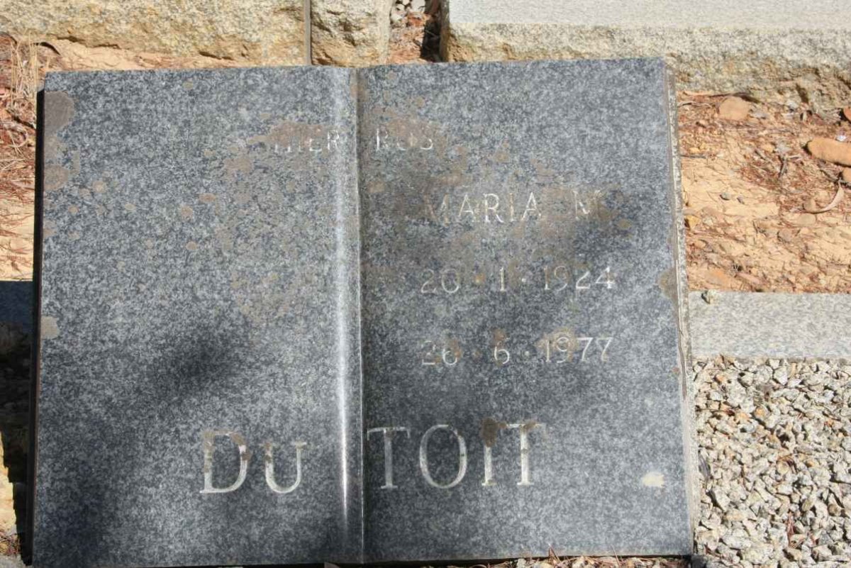 TOIT Maria M., du 1924-1977