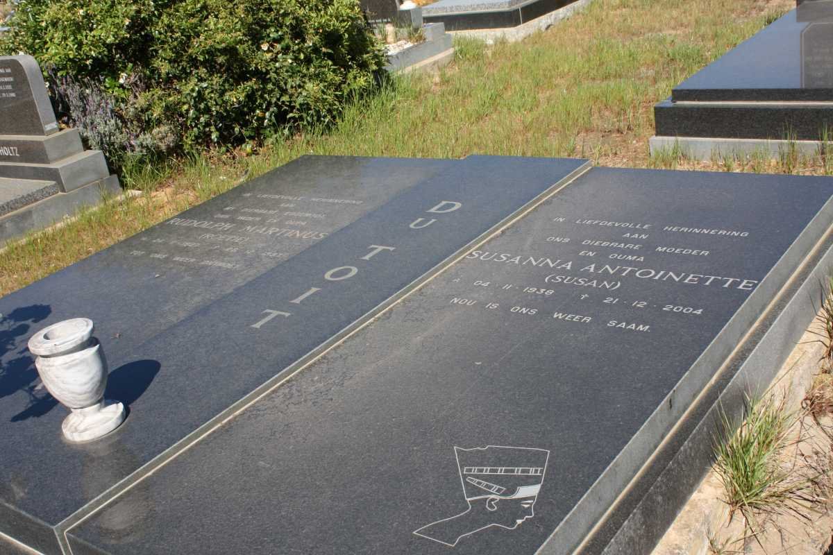 TOIT Rudolph Martinus, du 1927-1997 &amp; Susanna Antoinette 1938-2004
