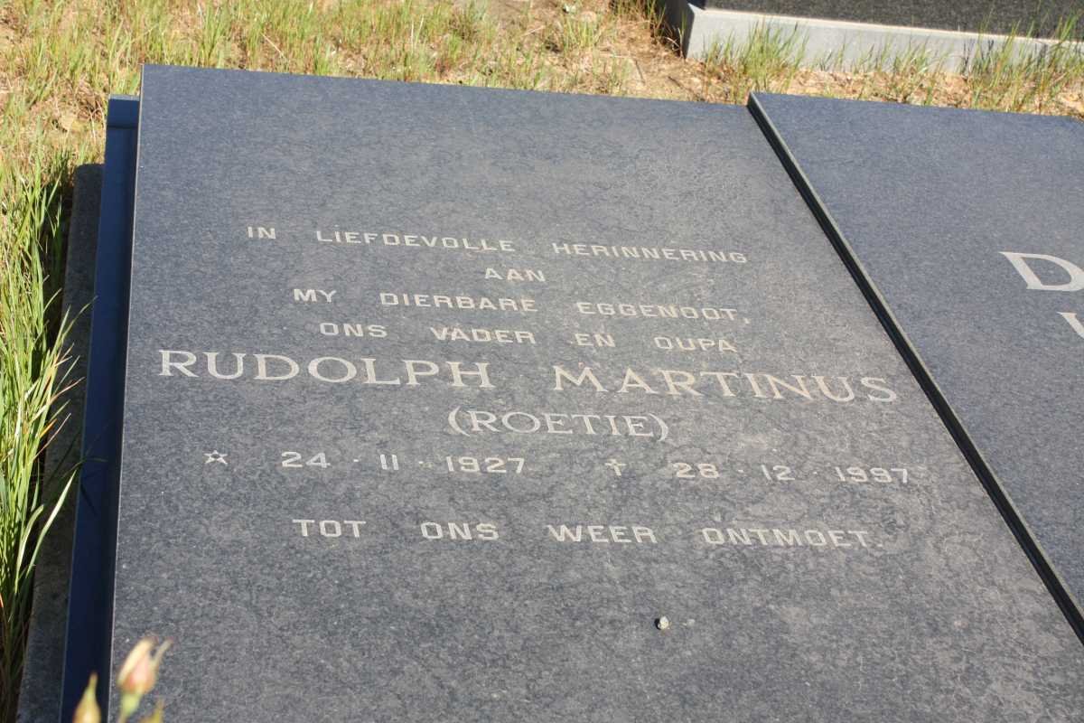 TOIT Rudolph Martinus, du 1927-1997 &amp; Susanna Antoinette 1938-2004