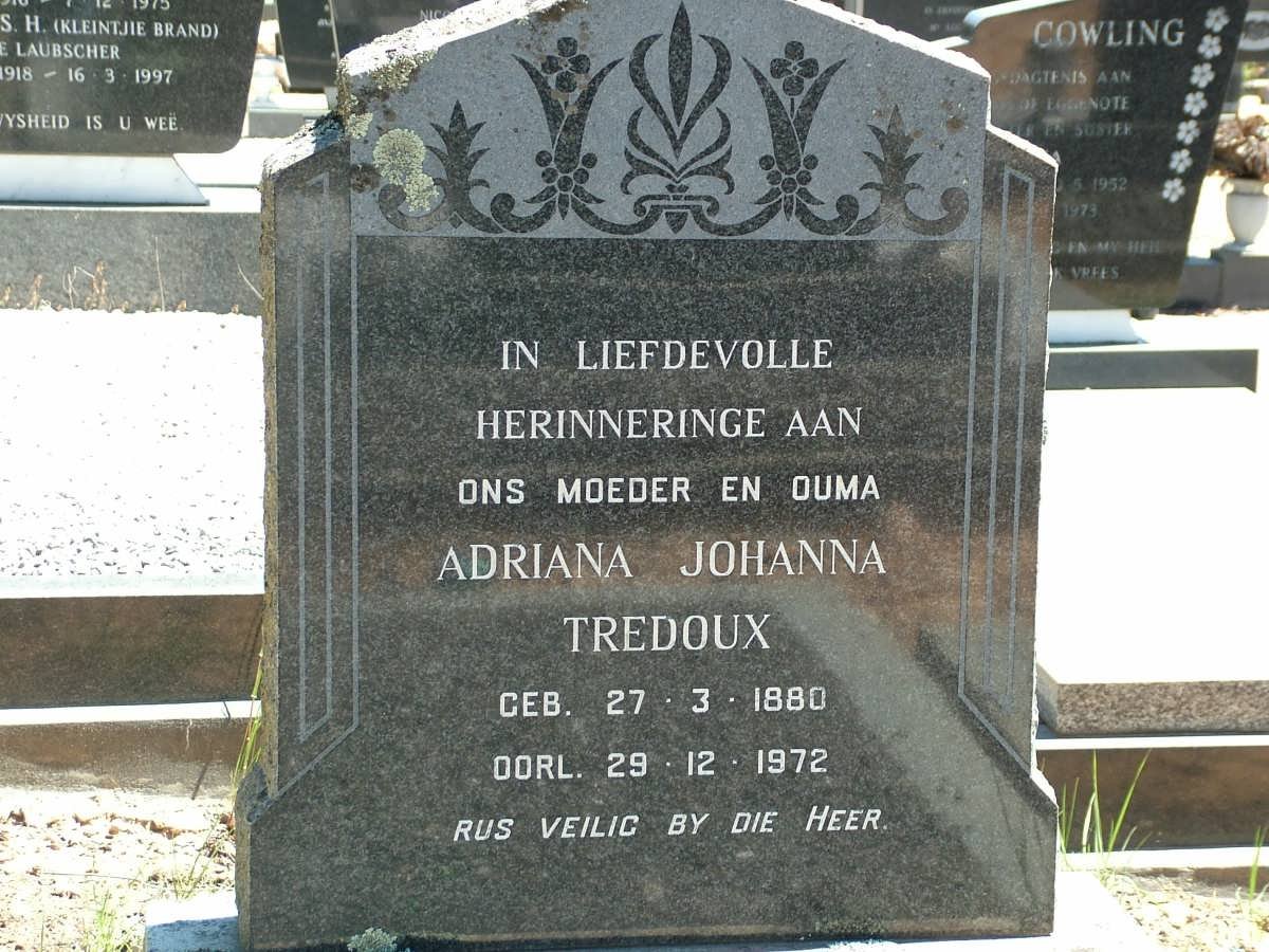 TREDOUX Adriana Johanna 1880-1972