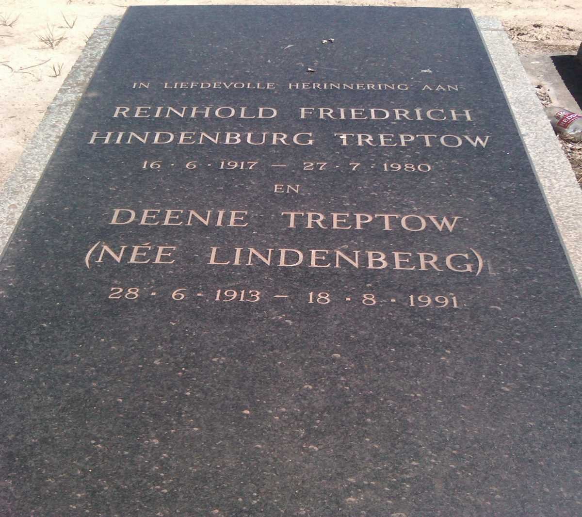 TREPTOW Reinhold Friedrich Hindenburg 1917-1980 &amp; Deenie LINDERBERG 1913-1991