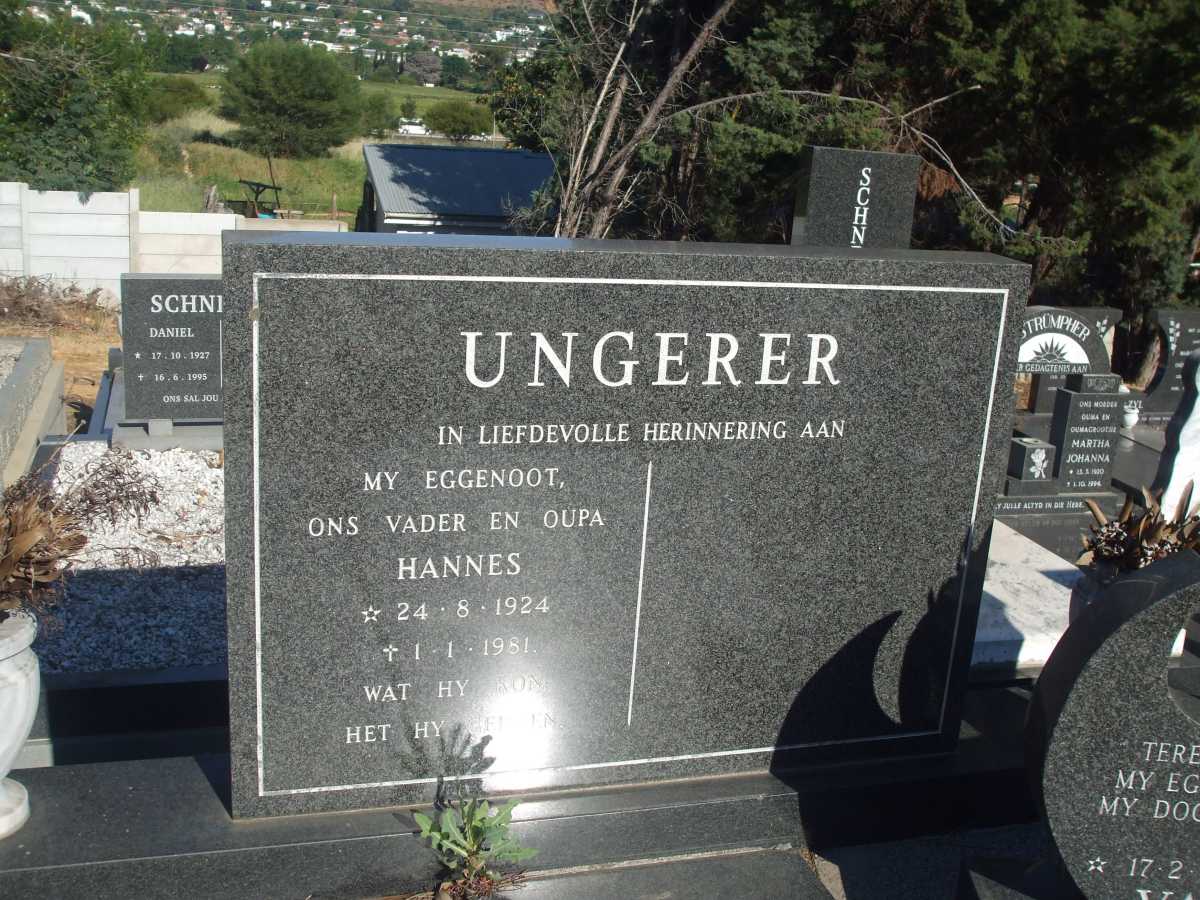 UNGERER Hannes 1924-1981