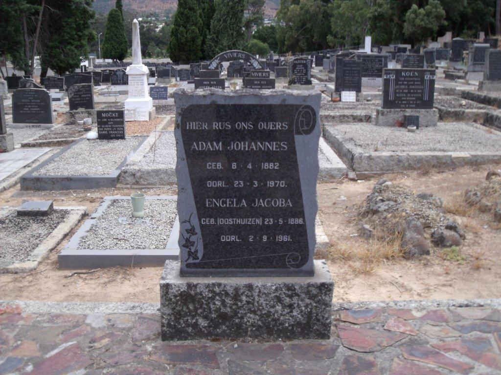 ? Adam Johannes 1882-1970 &amp; Engela Jacoba OOSTHUIZEN 1886-1961
